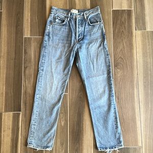 AGOLDE Riley High Rise Crop Jeans 100% Cotton